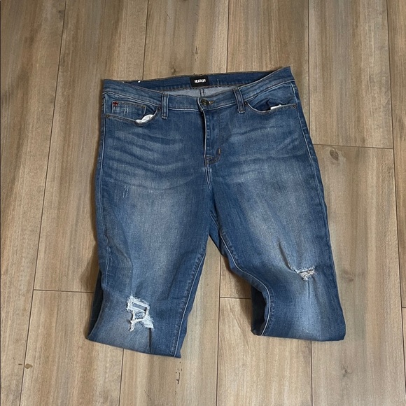 HUDSON Women's Krista Super Skinny Krista Low-Rise Distressed Ankle Jean 32 - Picture 2 of 12